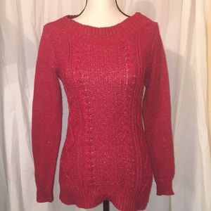Sparkle Red New York & Company pullover sweater